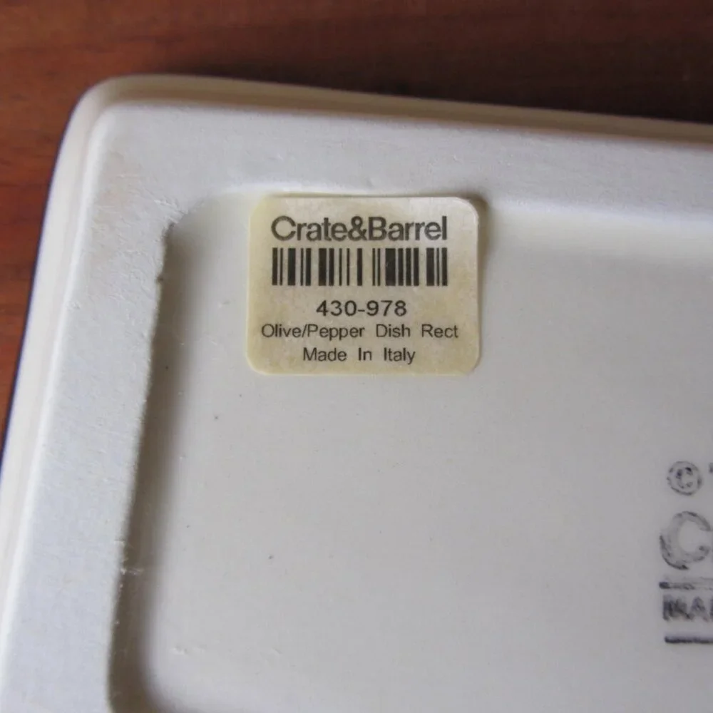 3 for $24 - debby segura for crate & barrel 430-978 1999 italy plate (W6351)